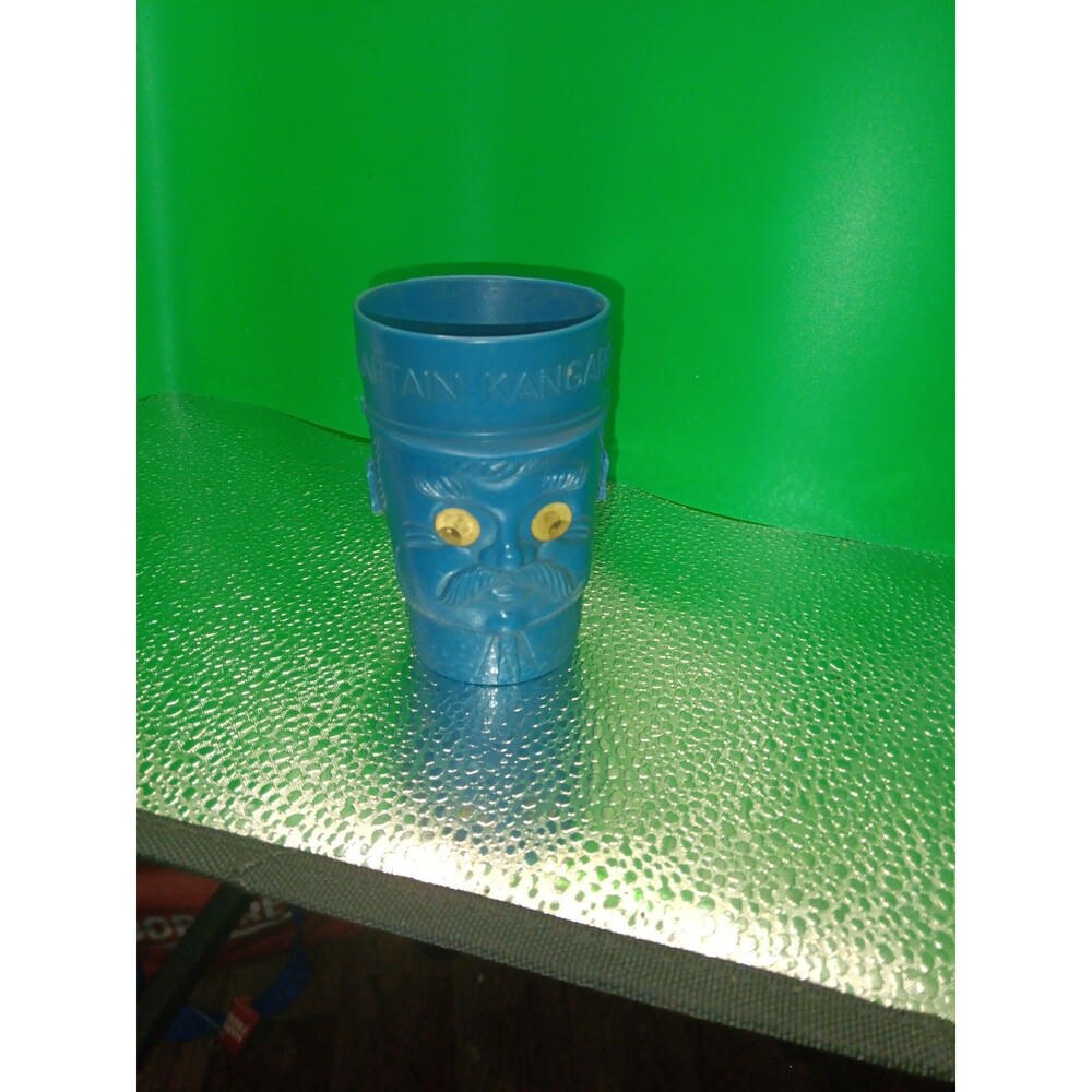 1950-60s Captain Kangaroo Figural Cup with Lenticular Google Eyes Bob Keeshan